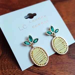 LC LAUREN CONRAD PINEAPPLE EARRINGS